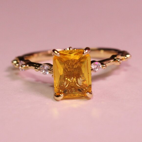 YELLOW GEMSTONE RING - Picture 8 of 11